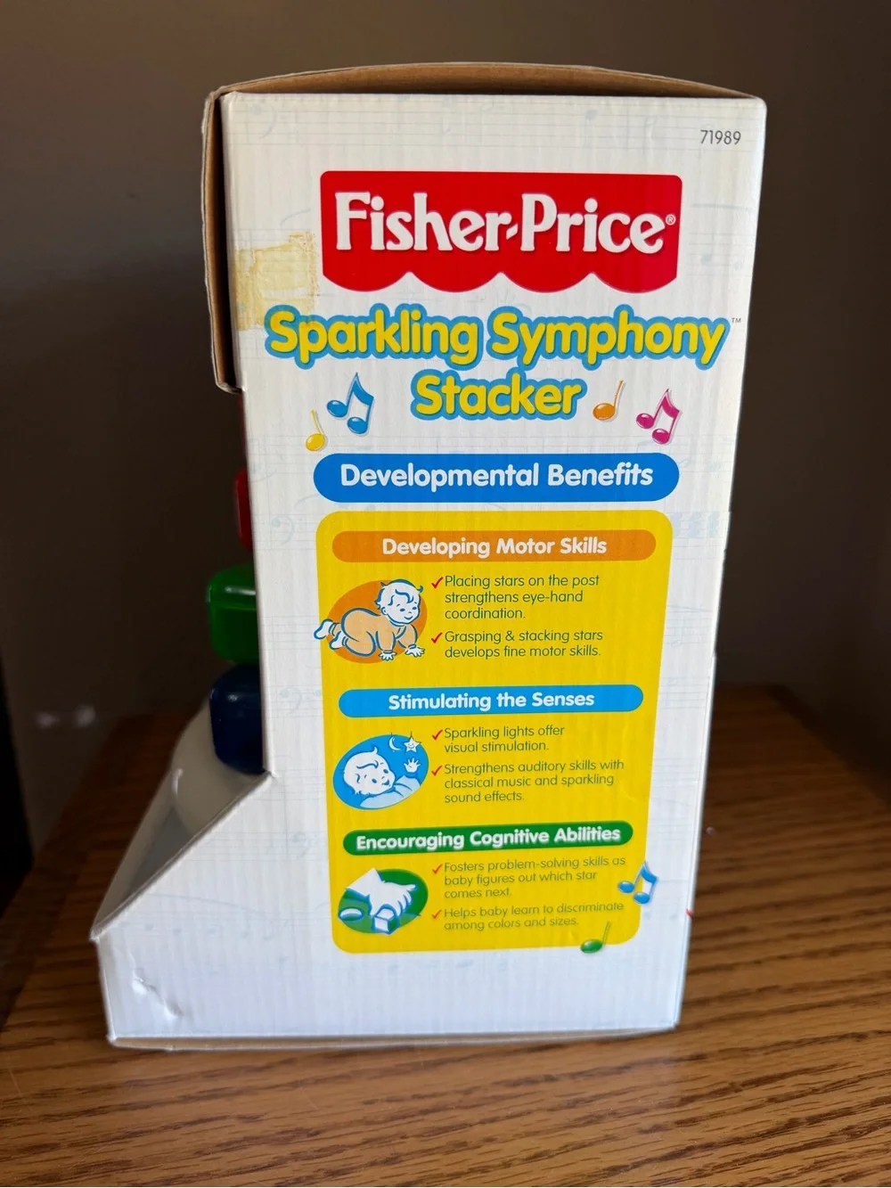 VintageFisher-Price Sparkling Symphony Stacker - red, orange, green, blue, white